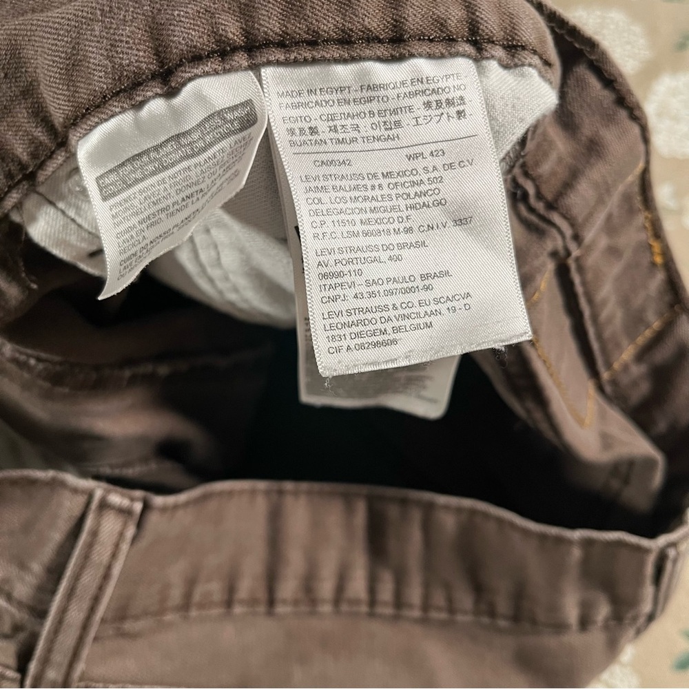 Levis 505 Jeans Men’s 34x32 Brown Straight Leg White Tab Denim Preppy Western - Picture 6 of 11